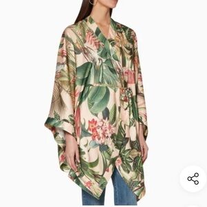 NWT PatBO Paradise Print Kimono Robe Dress Cover Up One Size $495 Retail